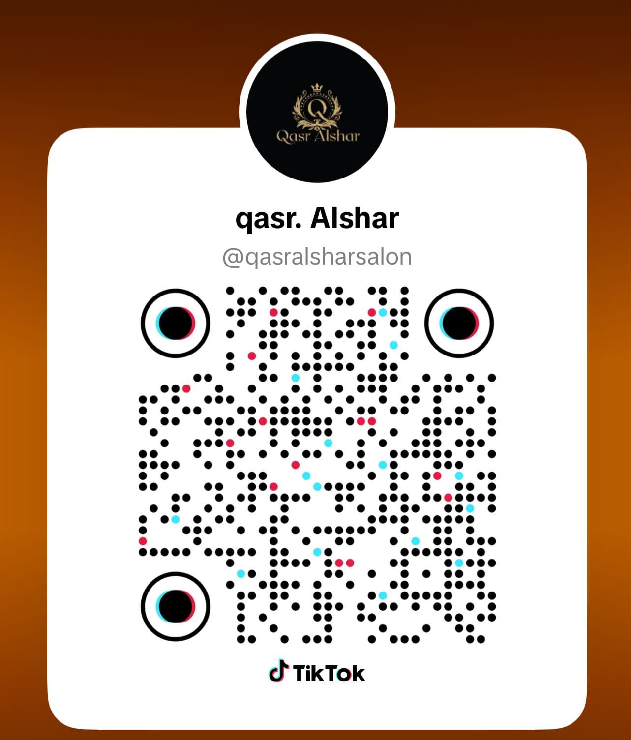 Scan to follow Qasr Alshar on TikTok