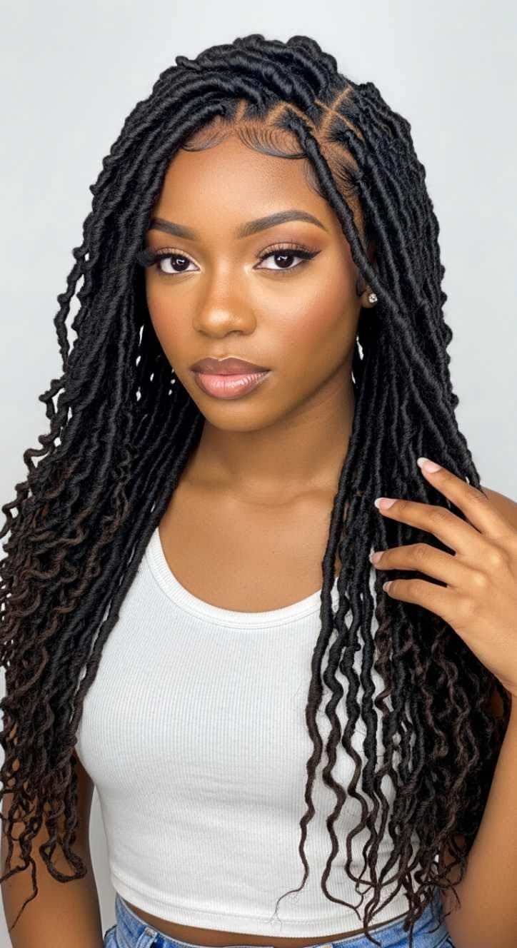 Crochet Faux Locs — Locs, sister locks & dreadlock styling at Qasr Alshar Salon, Dubai — near Union Metro, Deira.